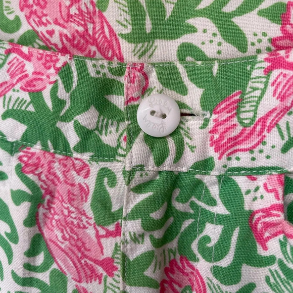 Lilly Pulitzer Women's Cropped Cockatoo Print Capri Pants Size 2 Early 2000’s - Picture 4 of 11